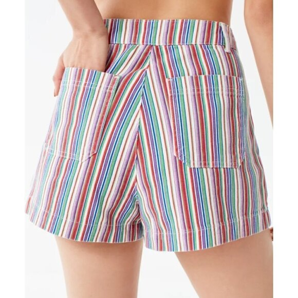 BDG Urban Outfitters Lisbon Striped Shorts Y2K - Picture 2 of 7